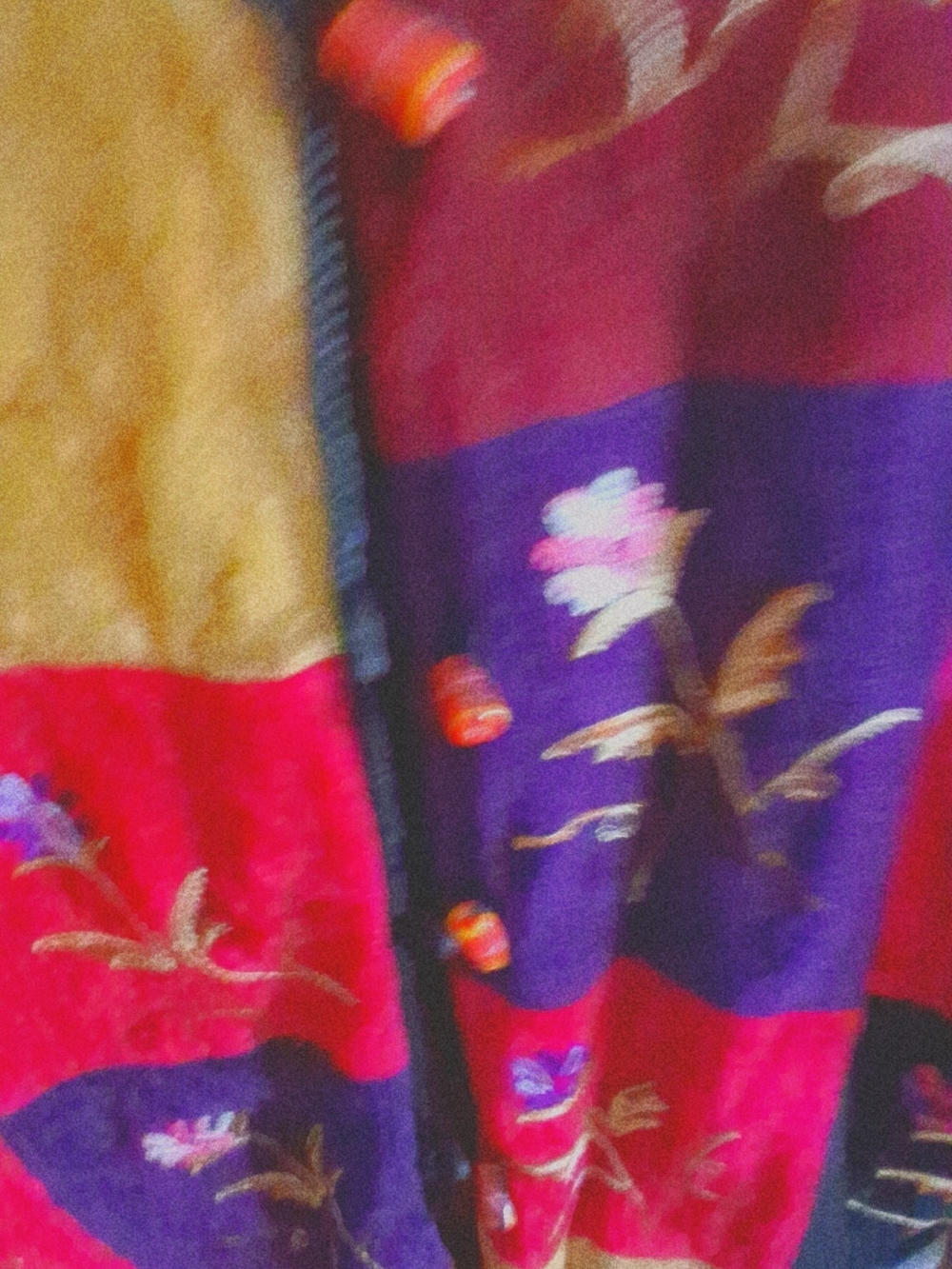 Colorblock Embroidered Teddy Jacket - Multi Color - Picture 2 of 8
